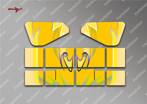 TR-X8W-MA11 Xray XB8 Wing Metallic/Optical WhitePattern Wrap ( Type A11 )  4 Colors