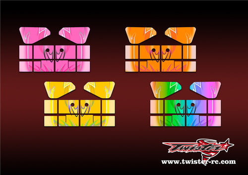 TR-X8W-MA11 Xray XB8 Wing Metallic/Optical WhitePattern Wrap ( Type A11 )  4 Colors