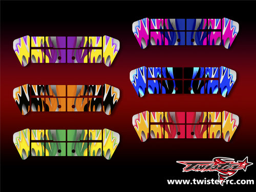 TR-X8W-MA1  Xray XB8 Wing Metallic/Optical White Pattern Wrap ( Type A1 ) 6 colors