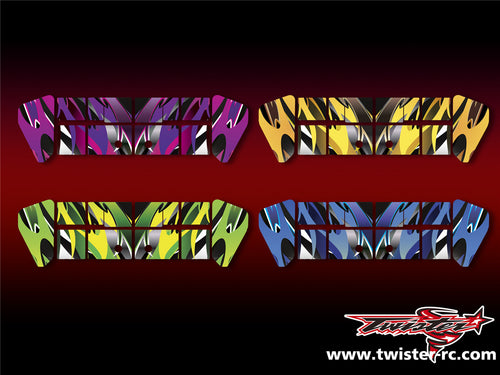 TR-X8W-MA2 Xray XB8 Wing Metallic/Optical White Pattern Wrap ( Type A2 )4 colors