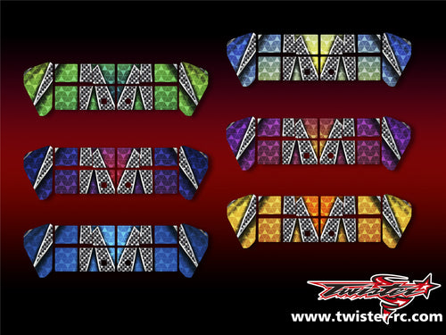 TR-X8W-MA3 Xray XB8 Wing Metallic/Optical White Pattern Wrap ( Type A3 ) 6 colors