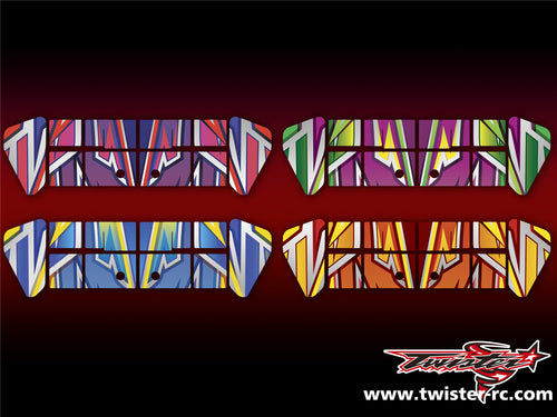 TR-X8W-MA4 Xray XB8 Wing Metallic/Optical White Pattern Wrap ( Type A4 ) 4color