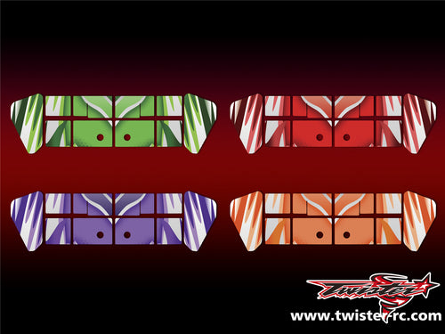 TR-X8W-MA5 Xray XB8 Wing Metallic/Optical White Pattern Wrap ( Type A5 )