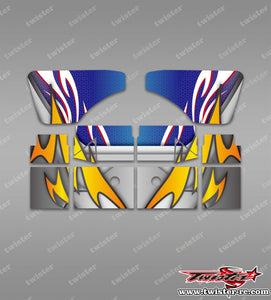 TR-XB823W-MA14  Xray XB8 2023 Wing Metallic/Optical White Pattern Wrap ( Type A14 )4 Colors