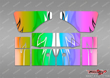 TR-XB8W-MA11 Xray XB8 2022 Wing Metallic/Optical White Pattern Wrap ( Type A11 )  4 Colors