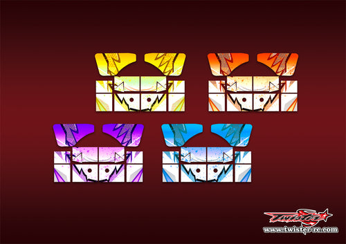 TR-XB8W-MA6 Xray XB8 2022 Wing Metallic/Optical White Pattern Wrap( Type A6 )4 Colors