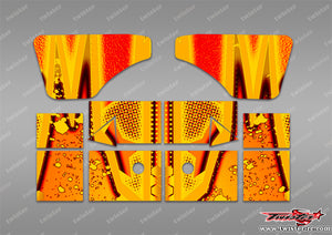 TR-XB8W-MA9 Xray XB8 2022 Wing Metallic/Optical White Pattern Wrap ( Type A9 )4 colors